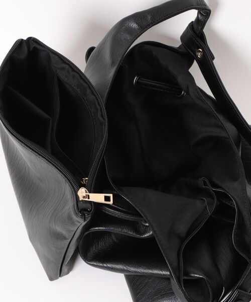 Scrap Book(スクラップブック)の「【Scrap Book】ウォッシャブルサブトート(トートバッグ・レディース・ブラック/ブラウン・FREE)」の5枚目の写真