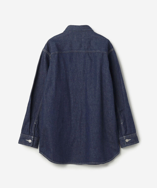 DANTON(ダントン)の「DANTON | 11ozデニム ロングシャツジャケット WOMEN(デニムジャケット・レディース・ダークインディゴブルー・36)」の7枚目の写真
