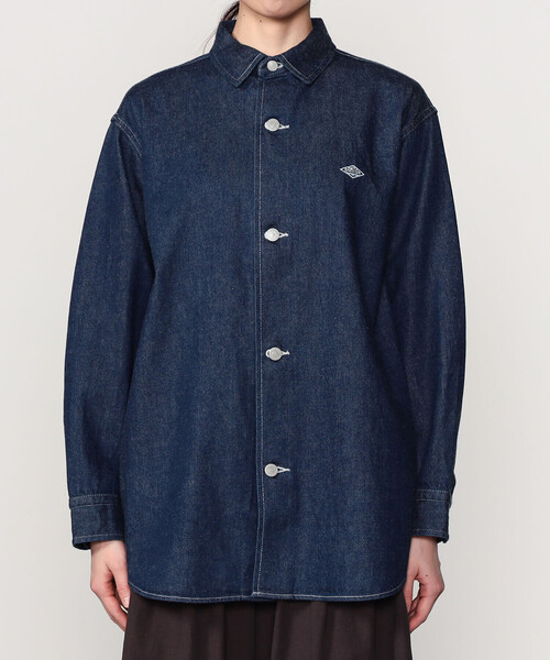 DANTON(ダントン)の「DANTON | 11ozデニム ロングシャツジャケット WOMEN(デニムジャケット・レディース・ダークインディゴブルー・36)」の3枚目の写真