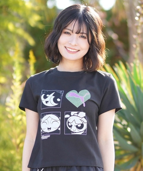 PUMA（プーマ）の「PUMA/プーマ  レディース パワーパフガールズ コラボ Tシャツ PPG SS TEE COMIC W 637468（Tシャツ/カットソー・レディース・ブラック/グレー・L/M）」の9枚目の写真