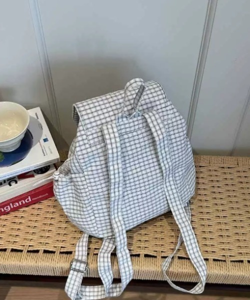 SHEPP(シープ)の「【A4サイズ対応】ドローストリング 巾着リュックサック / バックパック(バックパック/リュック・レディース・ブルー/ブラック/ホワイト・F)」の10枚目の写真