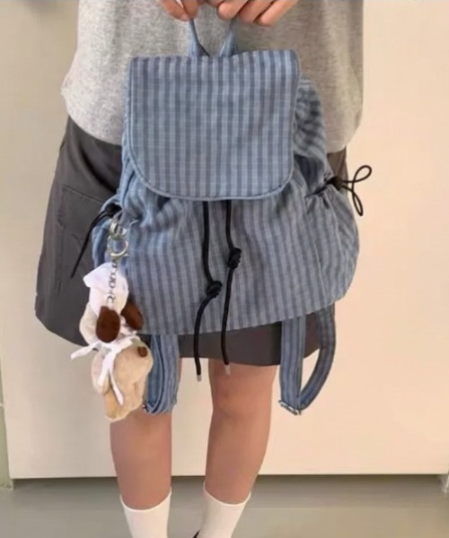 SHEPP(シープ)の「【A4サイズ対応】ドローストリング 巾着リュックサック / バックパック(バックパック/リュック・レディース・ブルー/ブラック/ホワイト・F)」の22枚目の写真