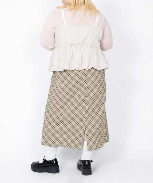 PUNYUS（プニュズ）の「チェック柄ロングスカート（スカート・レディース・グレー/ベージュ・1/2/3/4/5）」の17枚目の写真
