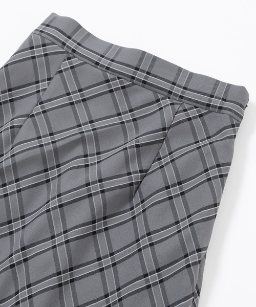 PUNYUS（プニュズ）の「チェック柄ロングスカート（スカート・レディース・グレー/ベージュ・1/2/3/4/5）」の4枚目の写真