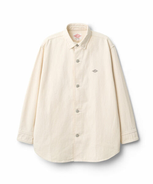 DANTON(ダントン)の「Women's Cotton Drill Shirt Jacket(デニムジャケット・レディース・アイボリー・38/36/34)」の2枚目の写真