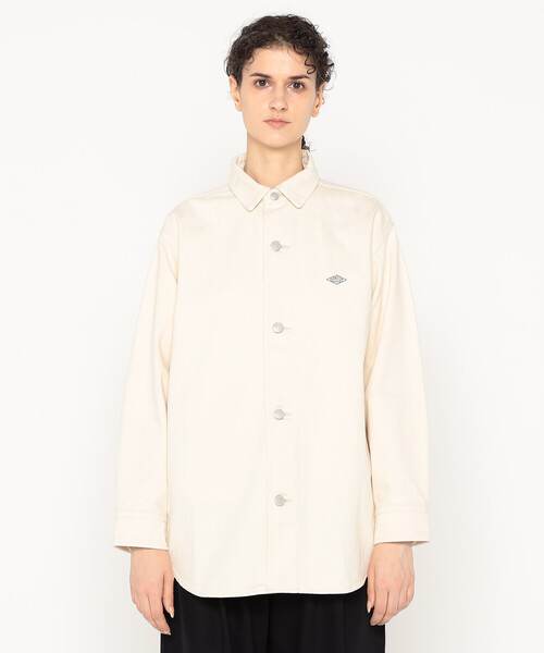 DANTON(ダントン)の「Women's Cotton Drill Shirt Jacket(デニムジャケット・レディース・アイボリー・38/36/34)」の3枚目の写真