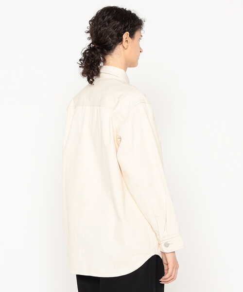 DANTON(ダントン)の「Women's Cotton Drill Shirt Jacket(デニムジャケット・レディース・アイボリー・38/36/34)」の6枚目の写真