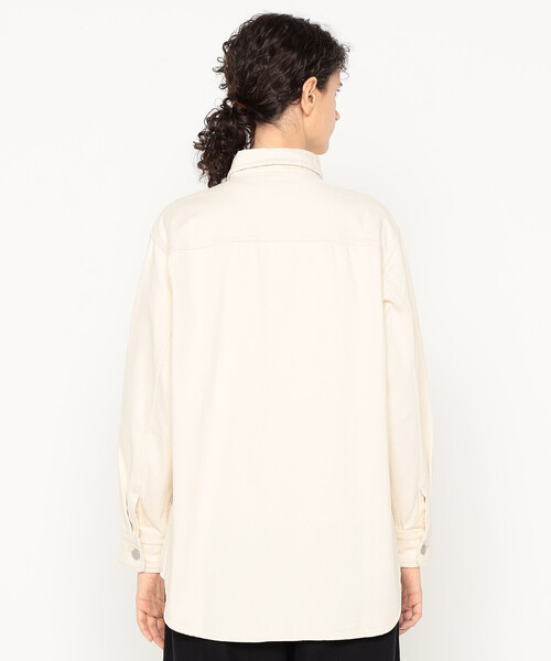 DANTON(ダントン)の「Women's Cotton Drill Shirt Jacket(デニムジャケット・レディース・アイボリー・38/36/34)」の7枚目の写真