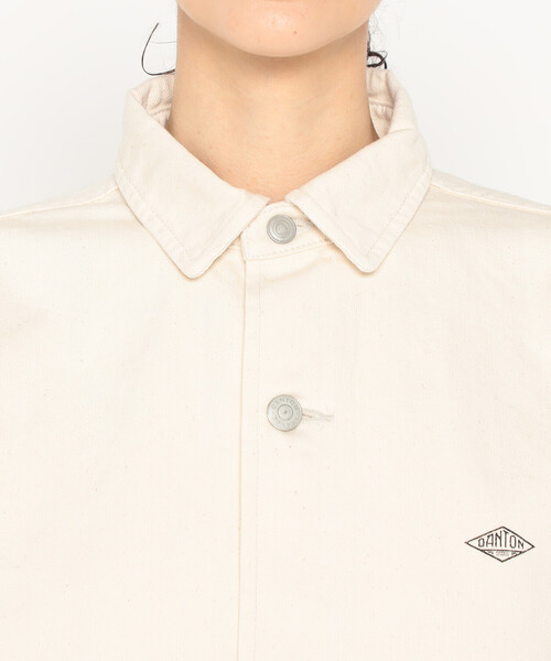 DANTON(ダントン)の「Women's Cotton Drill Shirt Jacket(デニムジャケット・レディース・アイボリー・38/36/34)」の8枚目の写真