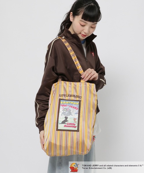 niko and...(ニコアンド)の「【トムとジェリー】コラボストライプトートバッグ(トートバッグ・レディース・ブルー/レッド/イエロー・0)」の10枚目の写真