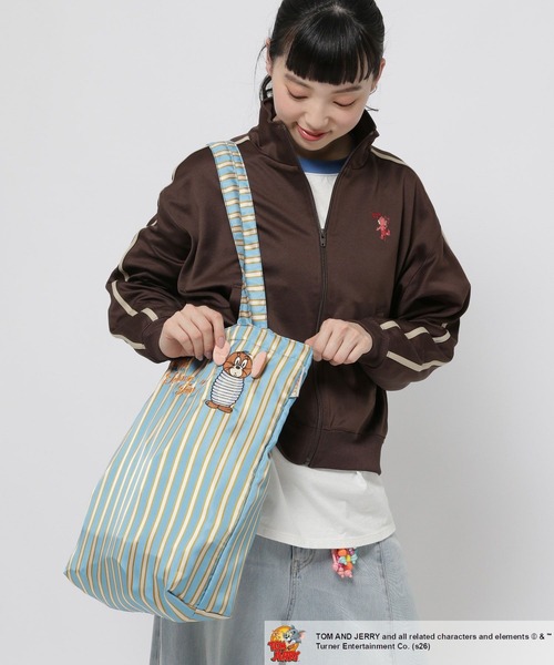 niko and...(ニコアンド)の「【トムとジェリー】コラボストライプトートバッグ(トートバッグ・レディース・ブルー/レッド/イエロー・0)」の11枚目の写真