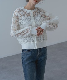 refinedworks（リファインドワークス）の「【refinedworks】花柄  × レース 風の 上品 カーディガン（カーディガン/ボレロ）」