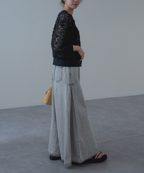 refinedworks（リファインドワークス）の「【refinedworks】冷房対策 / UV対策にも◎ 花柄  × レース 風の 上品 カーディガン（カーディガン/ボレロ・レディース・アイボリー/ブラック・FREE）」の19枚目の写真