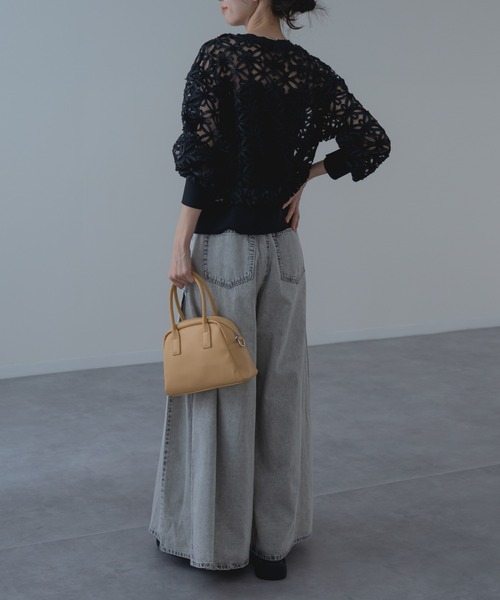 refinedworks（リファインドワークス）の「【refinedworks】冷房対策 / UV対策にも◎ 花柄  × レース 風の 上品 カーディガン（カーディガン/ボレロ・レディース・アイボリー/ブラック・FREE）」の20枚目の写真