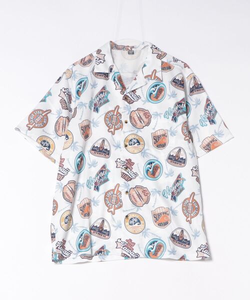 Kahiko(カヒコ)の「【Kahiko】SURF&Palms キプカイMEN'Sアロハシャツ(シャツ/ブラウス・メンズ・ブラック/ブルー/ベージュ/ホワイト・FREE)」の2枚目の写真