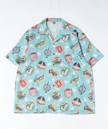 【Kahiko】SURF&Palms キプカイMEN'Sアロハシャツ