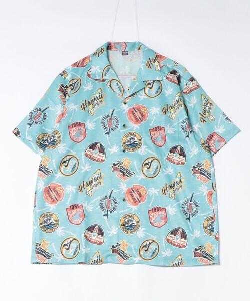 Kahiko(カヒコ)の「【Kahiko】SURF&Palms キプカイMEN'Sアロハシャツ(シャツ/ブラウス・メンズ・ブラック/ブルー/ベージュ/ホワイト・FREE)」の4枚目の写真