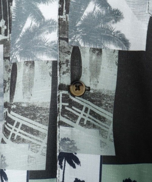 Kahiko(カヒコ)の「【Kahiko】SURF&Palms キプカイMEN'Sアロハシャツ(シャツ/ブラウス・メンズ・ブラック/ブルー/ベージュ/ホワイト・FREE)」の5枚目の写真