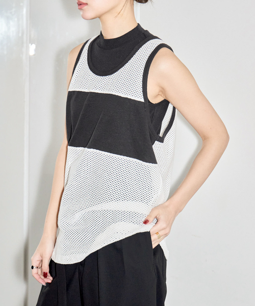 CITYSHOP(シティーショップ)の「JUNGMAVEN MARIPOSA MESH TEE:Tシャツ(Tシャツ/カットソー・レディース・ブラック・SMALL)」の12枚目の写真
