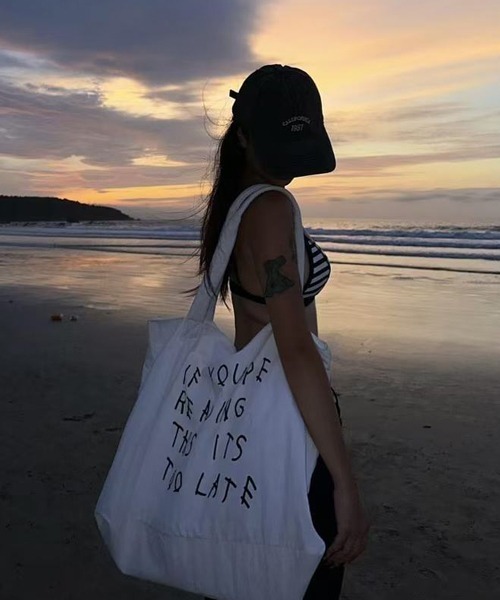 Ressaca（レサーカ）の「レタリングロゴビッグトートバッグ（トートバッグ・レディース・ホワイト/ブラック・FREE）」の10枚目の写真