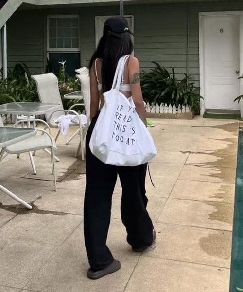 Ressaca（レサーカ）の「レタリングロゴビッグトートバッグ（トートバッグ・レディース・ホワイト/ブラック・FREE）」の6枚目の写真