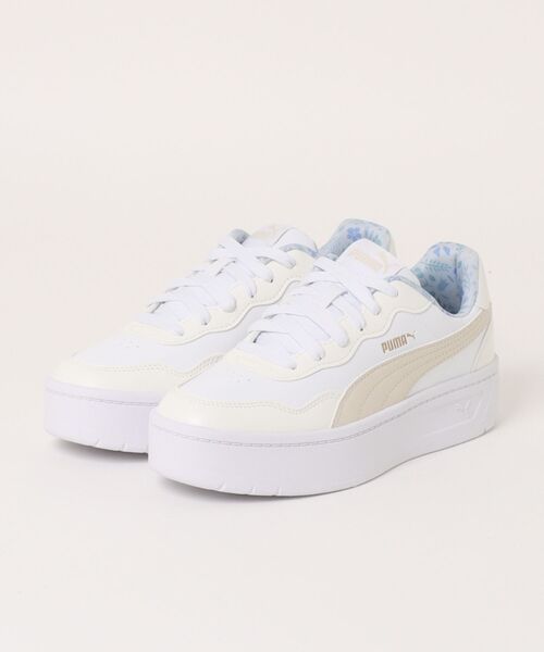 PUMA(プーマ)の「【PUMA】コート ラリー スカイ フラワー(スニーカー・レディース・ホワイト・25.0cm/24.0cm/24.5cm/23.5cm/23.0cm)」の1枚目の写真