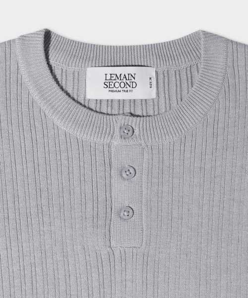 LEMAIN SECOND（リメインセカンド）の「クラシックヘンリーネックウォッシャブル半袖ニット[グレー]（Tシャツ/カットソー・レディース・その他・MEDIUM/LARGE/X-LARGE）」の15枚目の写真