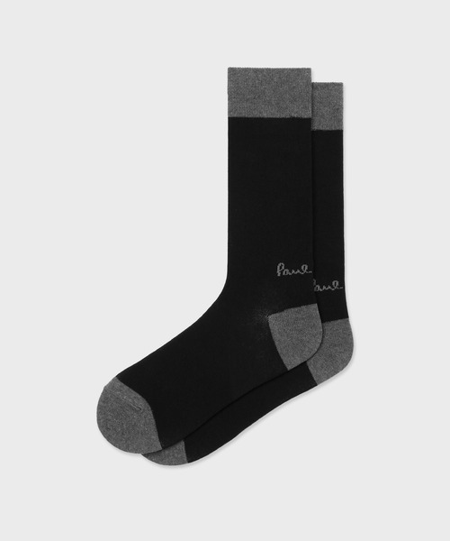 Paul Smith(ポールスミス)の「アンクルロゴ ソックス【160658 CS】(ソックス/靴下・メンズ・ブラック・25-27)」の2枚目の写真