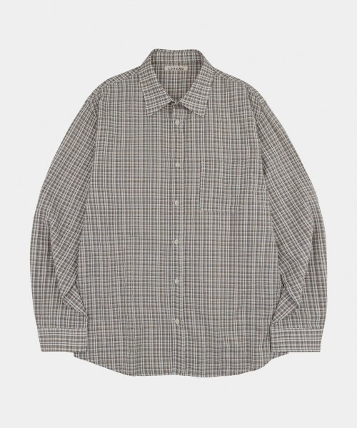 LETTERCOMO（レテルコモ）の「マイルドブラシチェックシャツベージュ（シャツ/ブラウス・レディース・その他・MEDIUM/LARGE）」の7枚目の写真