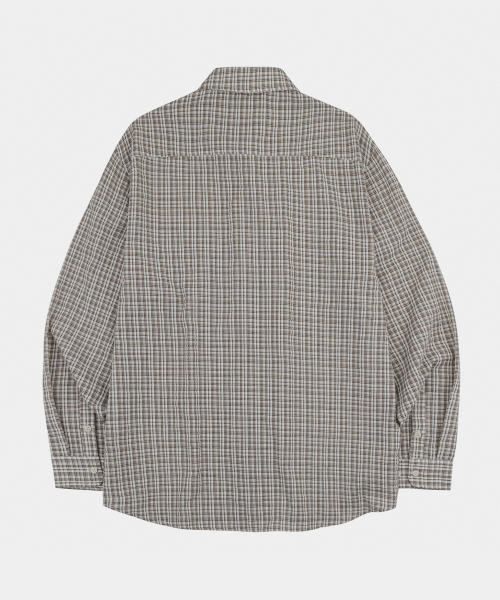 LETTERCOMO（レテルコモ）の「マイルドブラシチェックシャツベージュ（シャツ/ブラウス・レディース・その他・MEDIUM/LARGE）」の8枚目の写真