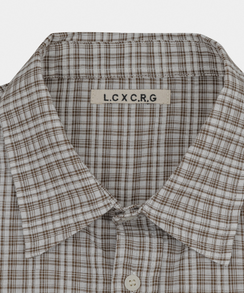 LETTERCOMO（レテルコモ）の「マイルドブラシチェックシャツベージュ（シャツ/ブラウス・レディース・その他・MEDIUM/LARGE）」の9枚目の写真
