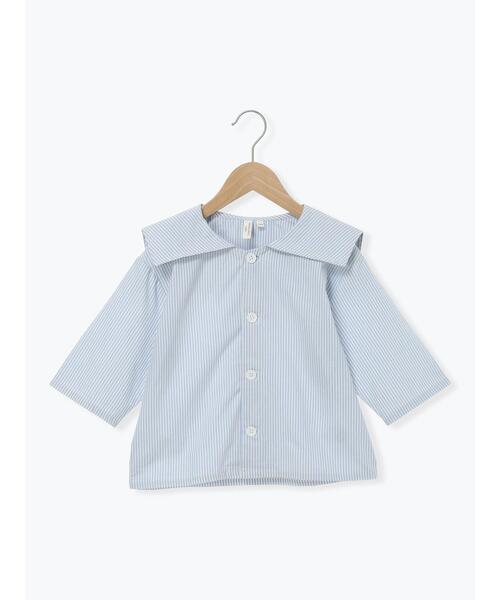 Samansa Mos2 Lagom（サマンサモスモスラーゴム）の「☆ストライプ柄セーラーカラーシャツ（シャツ/ブラウス・キッズ・レッド/ブルー・100/110/120/95/130）」の13枚目の写真