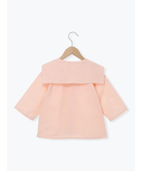 Samansa Mos2 Lagom（サマンサモスモスラーゴム）の「☆ストライプ柄セーラーカラーシャツ（シャツ/ブラウス・キッズ・レッド/ブルー・100/110/120/95/130）」の14枚目の写真