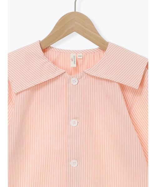 Samansa Mos2 Lagom（サマンサモスモスラーゴム）の「☆ストライプ柄セーラーカラーシャツ（シャツ/ブラウス・キッズ・レッド/ブルー・100/110/120/95/130）」の15枚目の写真