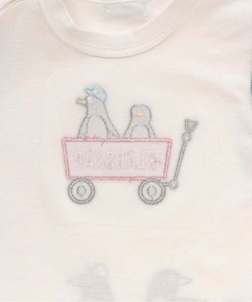 kladskap（クレードスコープ）の「【人気商品再入荷】【直営店で取り扱い無し】ペンギン×アウトドアワゴン半袖Tシャツ（Tシャツ/カットソー・キッズ・オフホワイト/ライトグリーン・100cm/130cm/120cm/110cm/90cm）」の5枚目の写真