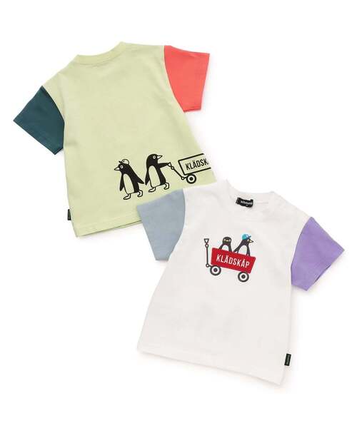 kladskap（クレードスコープ）の「【人気商品再入荷】【直営店で取り扱い無し】ペンギン×アウトドアワゴン半袖Tシャツ（Tシャツ/カットソー・キッズ・オフホワイト/ライトグリーン・100cm/130cm/120cm/110cm/90cm）」の9枚目の写真