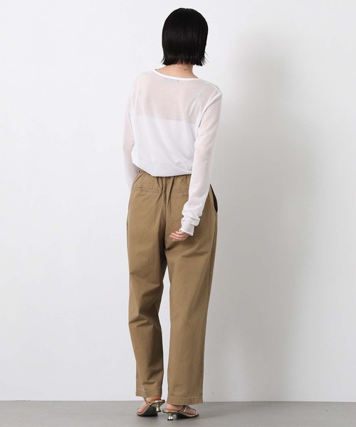 Gready Brilliant(グレディブリリアン)の「綿シアーボートネックカットソー(Tシャツ/カットソー・レディース・ピンク/ライトグレー/オフホワイト・38)」の6枚目の写真