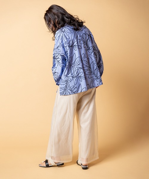 OSMOSIS(オズモーシス)の「シアーレイヤードパンツ(その他パンツ・レディース・アイボリー/ブラック/グレイッシュベージュ・ONE SIZE)」の16枚目の写真