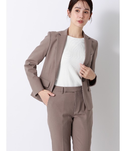 SUIT SQUARE(スーツスクエア)の「ボートネックリブニット/5分袖/ハンドウォッシュ/ドライレーヨン/無地(ニット/セーター・レディース・ミント/ホワイト/ブラック/ライラック・F)」の13枚目の写真
