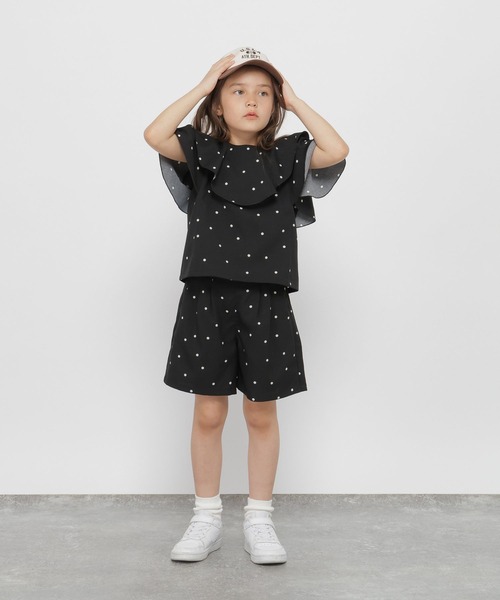 GLOBAL WORK（グローバルワーク）の「イージーケアリネンライクブラウス/643120（シャツ/ブラウス・キッズ・ブラック/イエロー/ミント・130cm/160cm/150cm/140cm）」の21枚目の写真