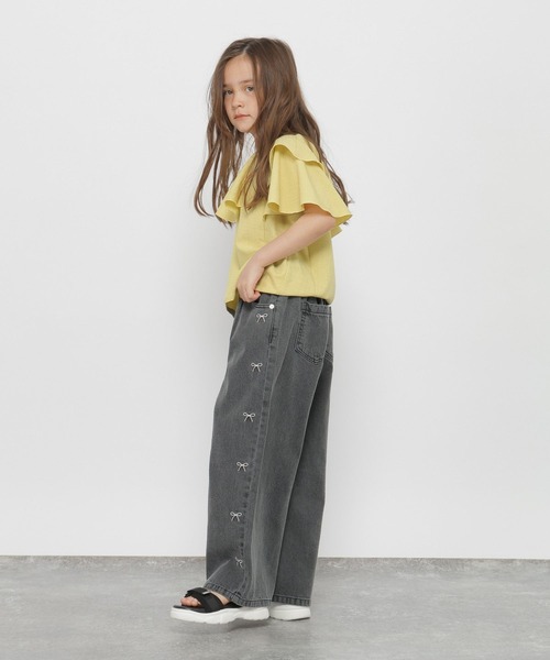 GLOBAL WORK（グローバルワーク）の「イージーケアリネンライクブラウス/643120（シャツ/ブラウス・キッズ・ブラック/イエロー/ミント・130cm/160cm/150cm/140cm）」の20枚目の写真