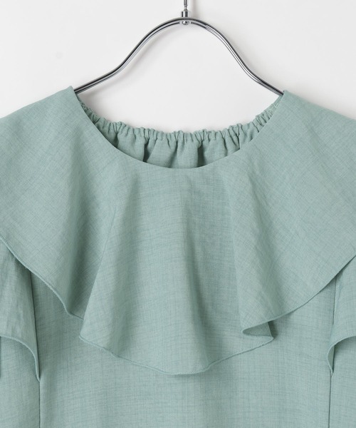 GLOBAL WORK（グローバルワーク）の「イージーケアリネンライクブラウス/643120（シャツ/ブラウス・キッズ・ブラック/イエロー/ミント・130cm/160cm/150cm/140cm）」の13枚目の写真