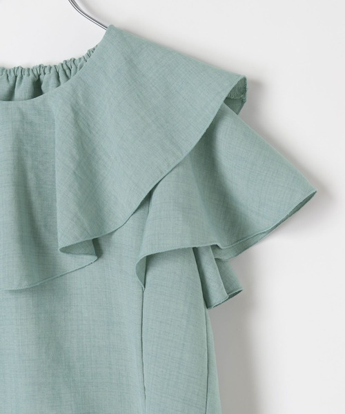 GLOBAL WORK（グローバルワーク）の「イージーケアリネンライクブラウス/643120（シャツ/ブラウス・キッズ・ブラック/イエロー/ミント・130cm/160cm/150cm/140cm）」の14枚目の写真