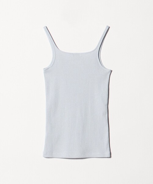 Steven Alan（スティーブンアラン）の「＜Steven Alan＞ラメ テレコ キャミタンクトップ（タンクトップ・レディース・オフホワイト/ライトブルー/ブラック・FREE）」の4枚目の写真