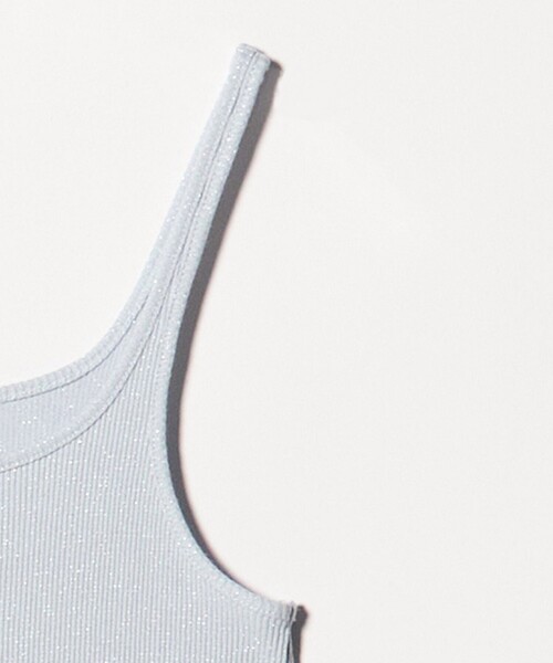 Steven Alan（スティーブンアラン）の「＜Steven Alan＞ラメ テレコ キャミタンクトップ（タンクトップ・レディース・オフホワイト/ライトブルー/ブラック・FREE）」の6枚目の写真