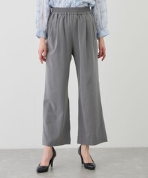ツータックウエストギャザーストレートパンツ