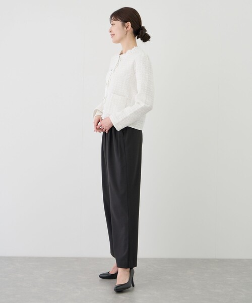 Jayro(ジャイロ)の「ツータックウエストギャザーストレートパンツ(スラックス・レディース・グレー/ブラック/ベージュ系その他2・FREE)」の13枚目の写真