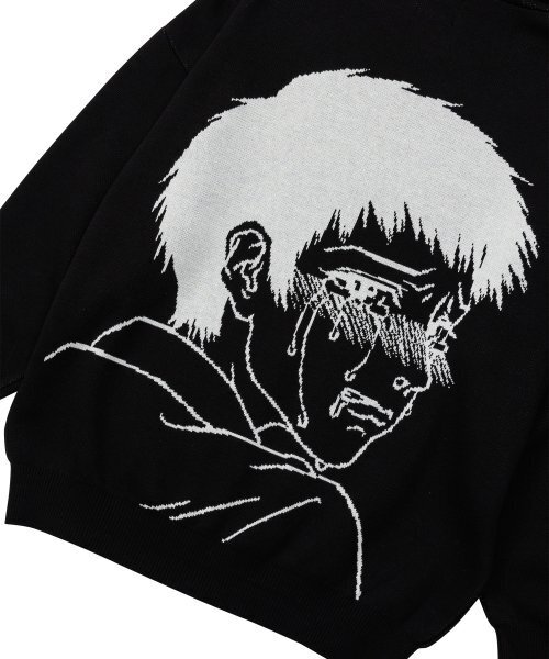 AJOBYAJO（アジョバイアジョ）の「Crying Boy Cotton Knit Hoodie [BLACK]（パーカー・レディース・その他・L/XL/M）」の3枚目の写真