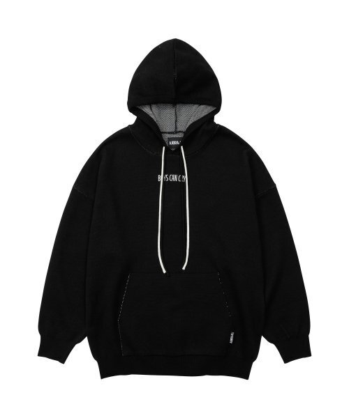 AJOBYAJO（アジョバイアジョ）の「Crying Boy Cotton Knit Hoodie [BLACK]（パーカー・レディース・その他・L/XL/M）」の6枚目の写真
