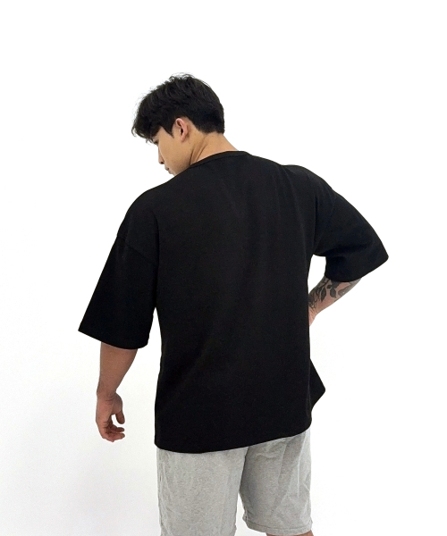 BARBELLWORKS(バーベルワークス)の「ジムウェアストリートスタンダードオーバーボックスフィット(Tシャツ/カットソー・メンズ・ブラック/チャコール/ホワイト/ピンク/カーキ・MEDIUM/SMALL/LARGE/X-LARGE/XX-LARGE)」の7枚目の写真